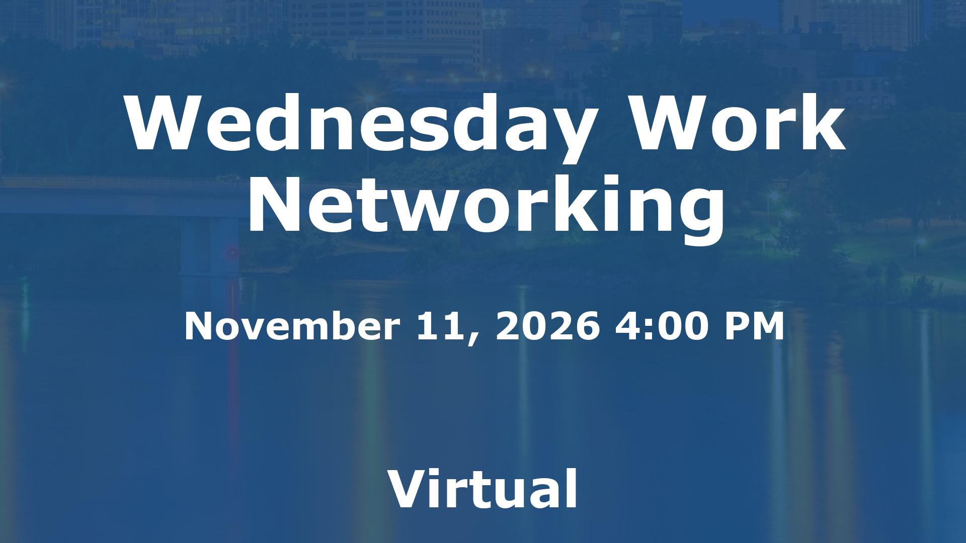 Wednesday Work Networking event image